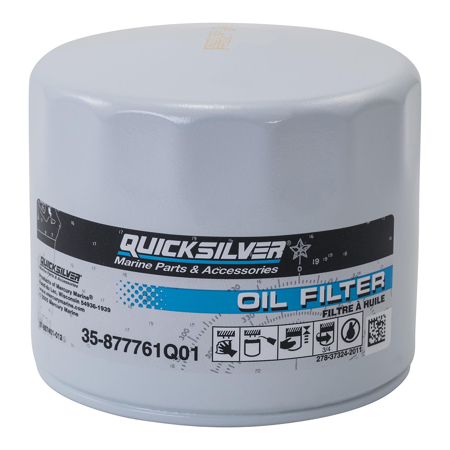Quicksilver 877761Q01 Oil Filter for Select Mercury and Mariner 75-115hp Outboards and 150hp EFI 4-Stroke Outboards - Image 2