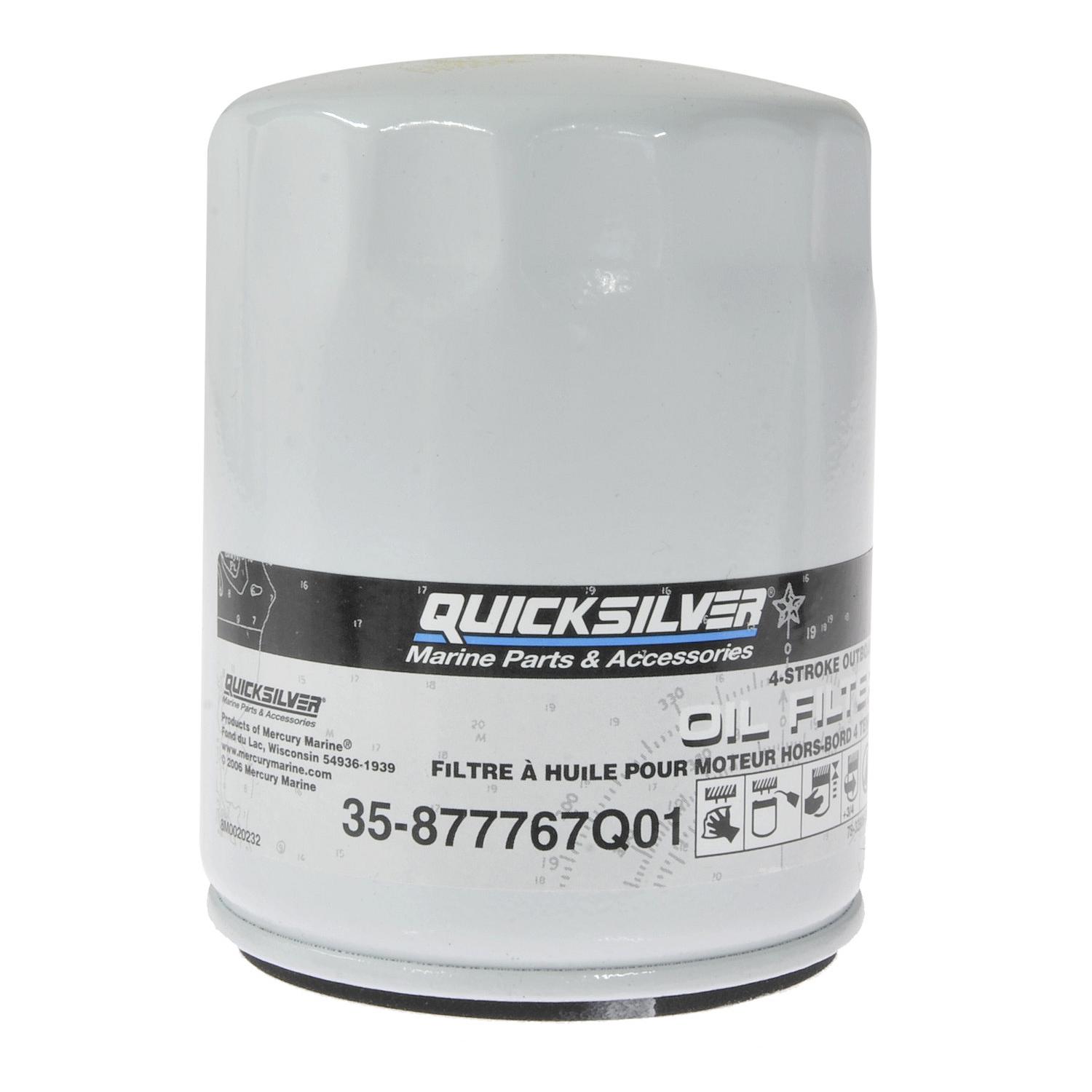 Quicksilver 877767Q01 Oil Filter for Verado Inline 4-Cylinder 135-200hp Outboards - Image 2