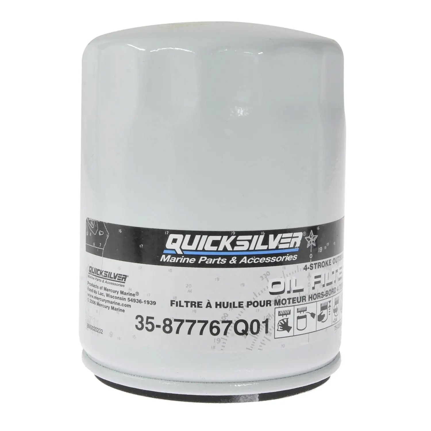 Quicksilver 877767Q01 Oil Filter for Verado Inline 4-Cylinder 135-200hp Outboards - Image 2