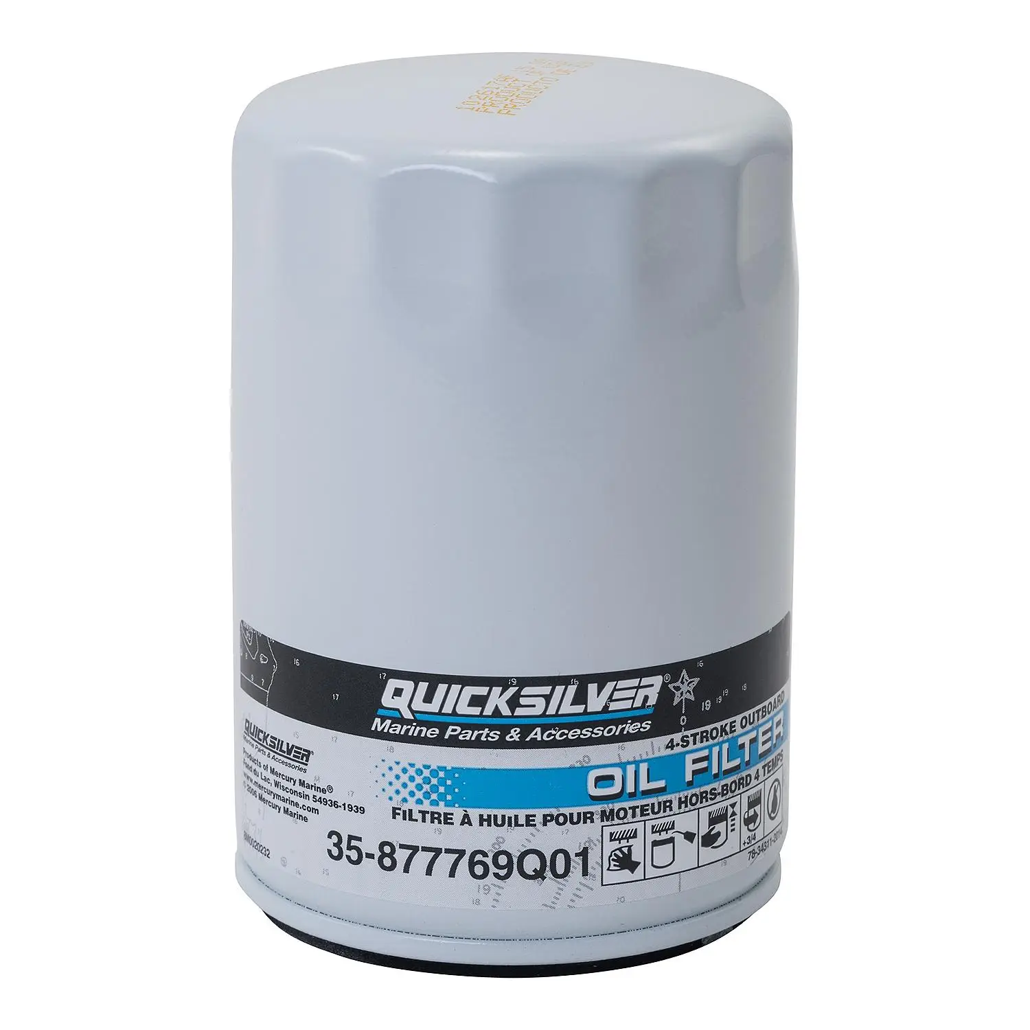 Quicksilver 877769Q01 Oil Filter for Mercury Verado 6-Cylinder Outboards - Image 2