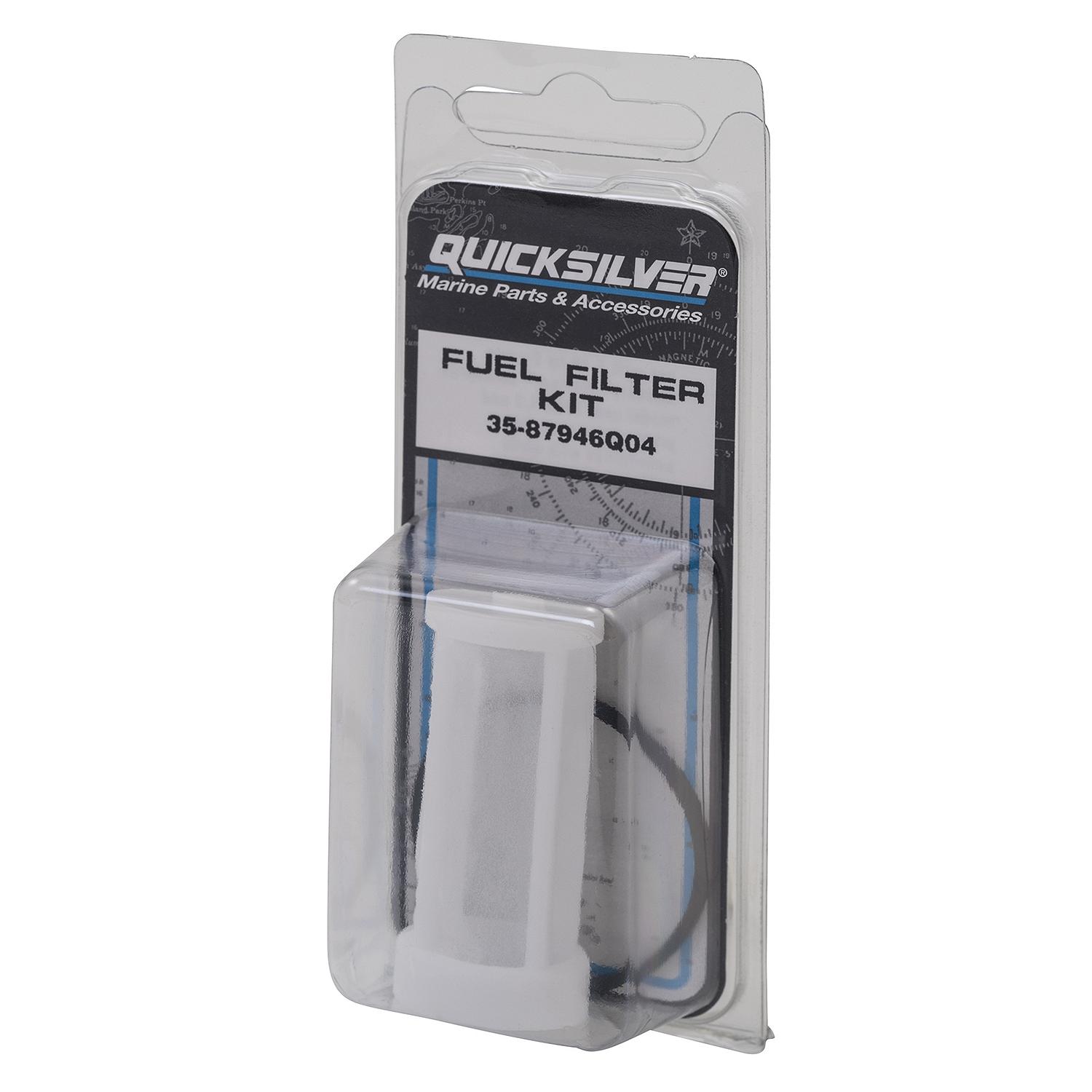 Quicksilver 87946Q04 Inline Fuel Filter Element for Select Mercury 6-60hp 2-Stroke Outboards