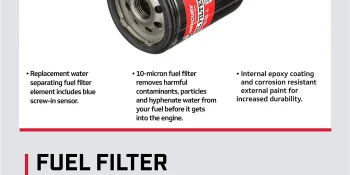 Mercury Water Separating Fuel Filter 18458T4 with Blue Sensor for 1996 and Later Mercury or Mariner V6 EFI/DFI Outboards