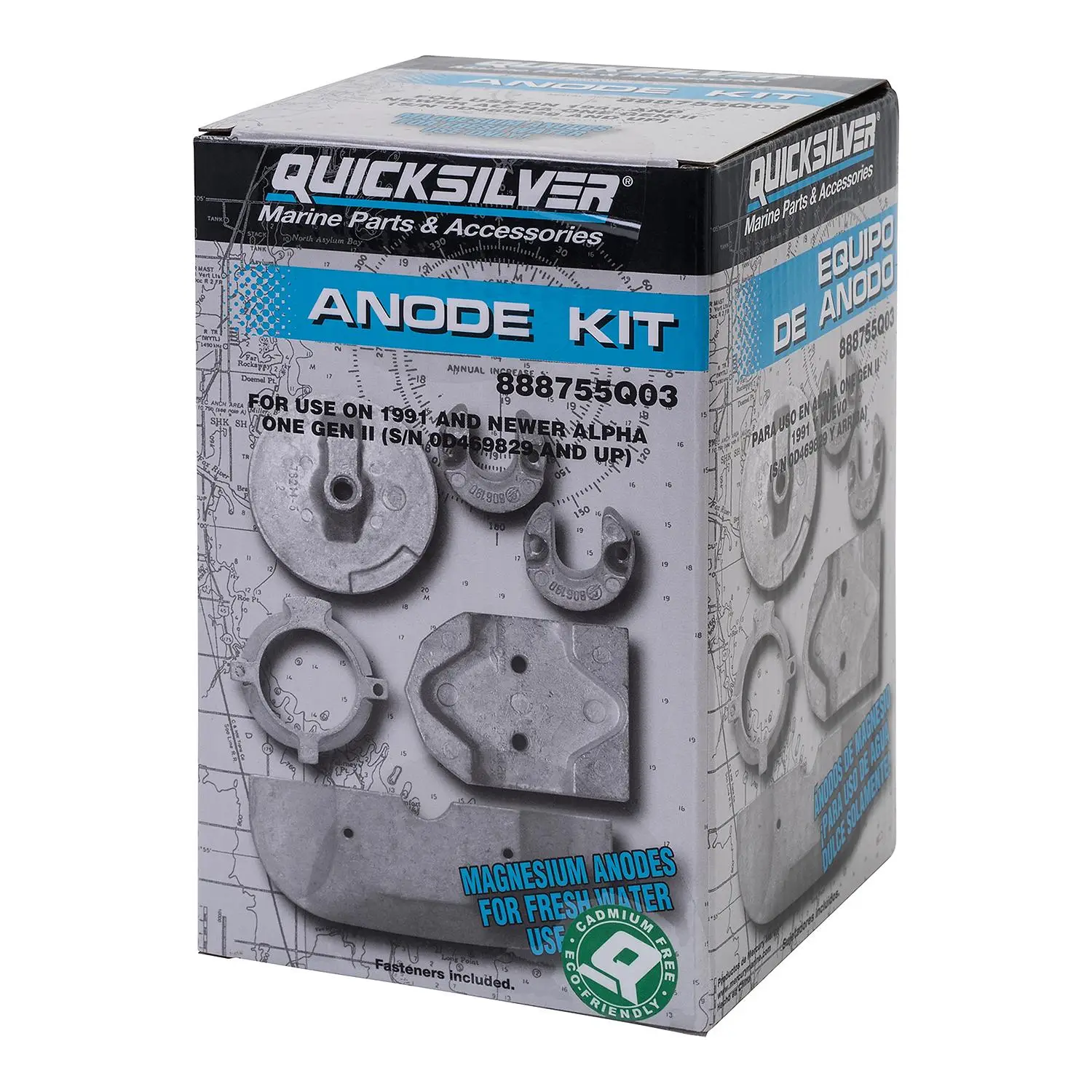 Quicksilver 888755Q03 Magnesium Anode Kit for Select MerCruiser Alpha One Gen II, 1991 & Newer - Image 2