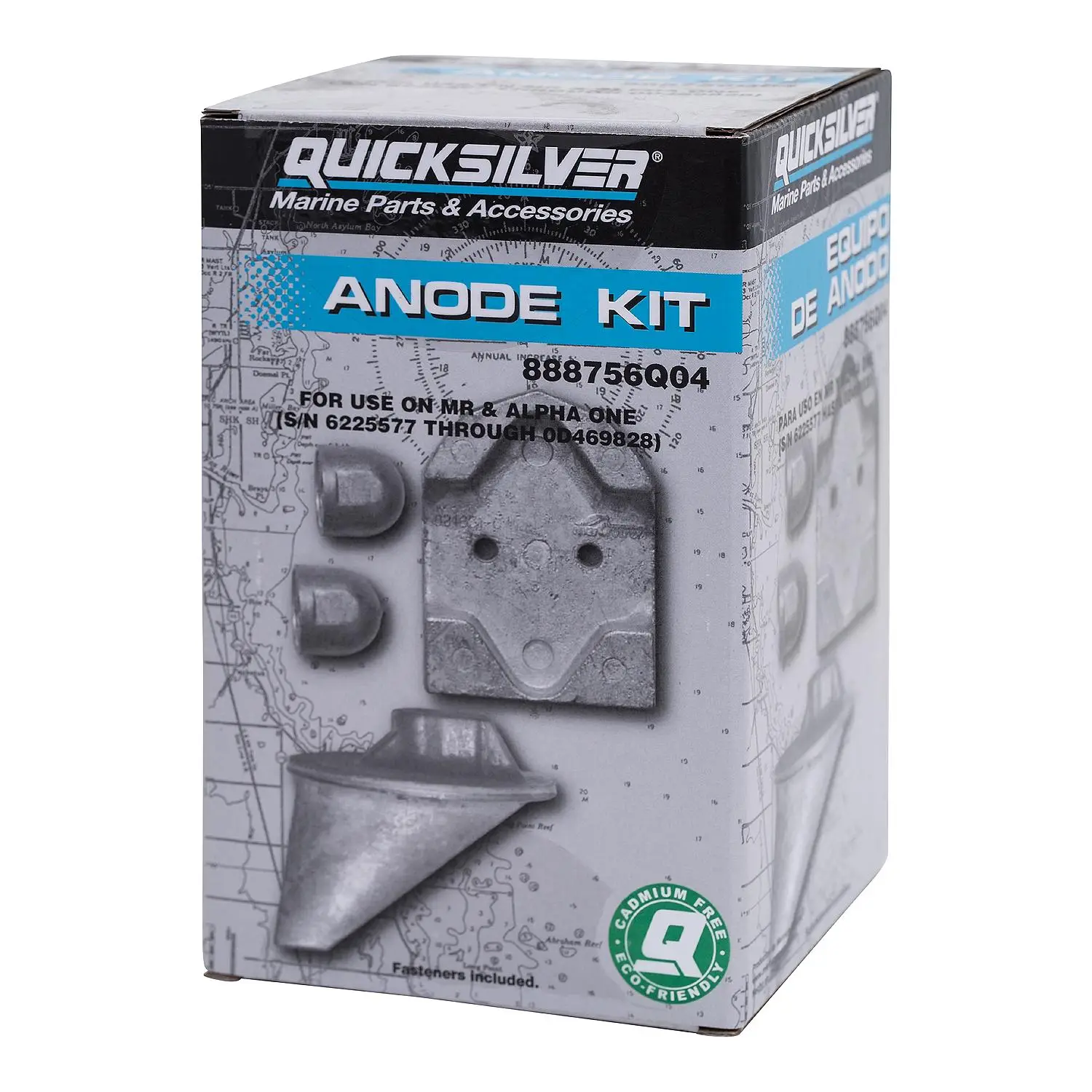 Quicksilver 888756Q04 Aluminum Anode Kit for MerCruiser MR and Alpha One Drives