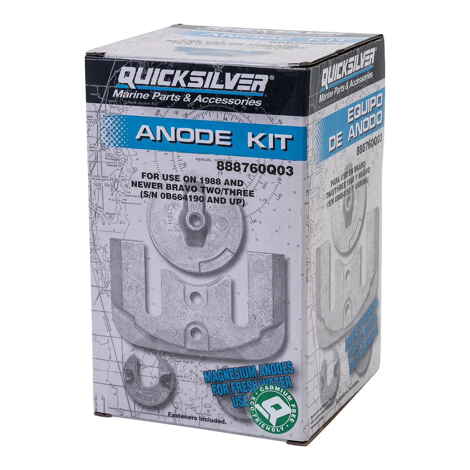 Quicksilver 888760Q03 Magnesium Anode Kit for MerCruiser Bravo II and Bravo III Drives - Image 2