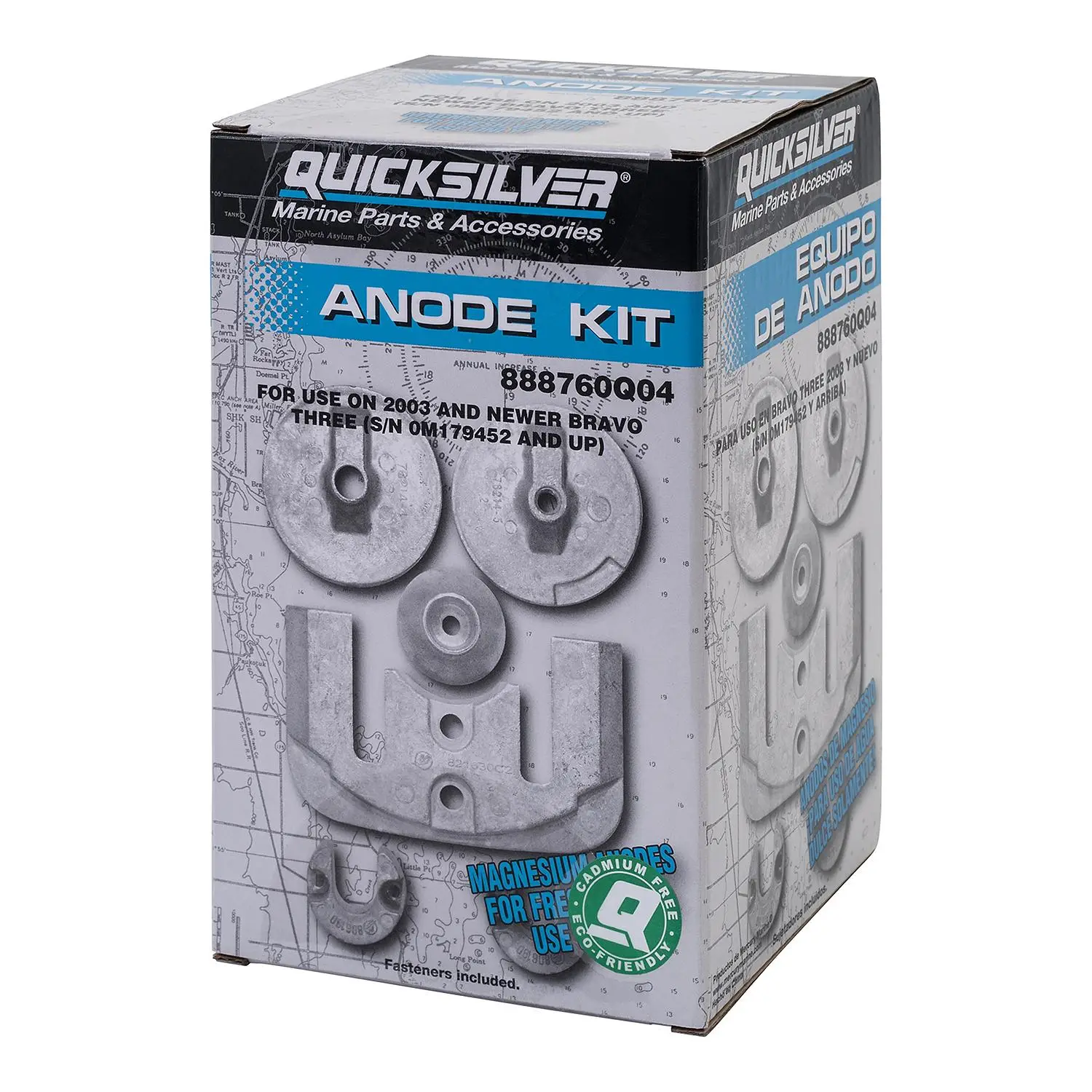 Quicksilver 888760Q04 Magnesium Anode Kit for MerCruiser Bravo III Drives - Image 2