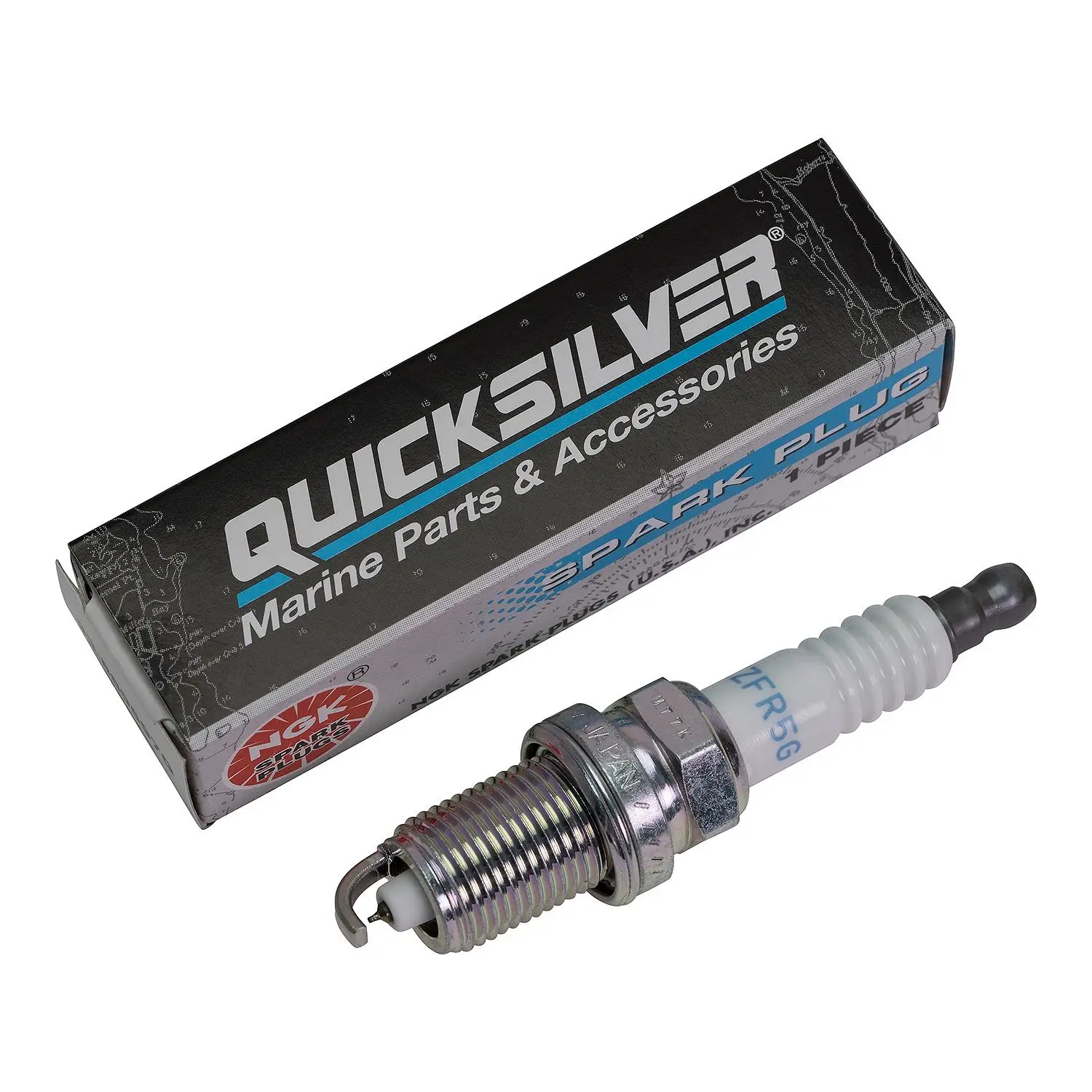 Quicksilver 889597Q NGK IZFR5G Laser Iridium Spark Plug, 1-Pack