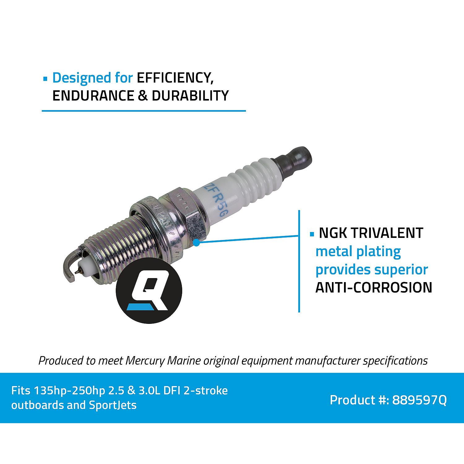 Quicksilver 889597Q NGK IZFR5G Laser Iridium Spark Plug, 1-Pack - Image 4