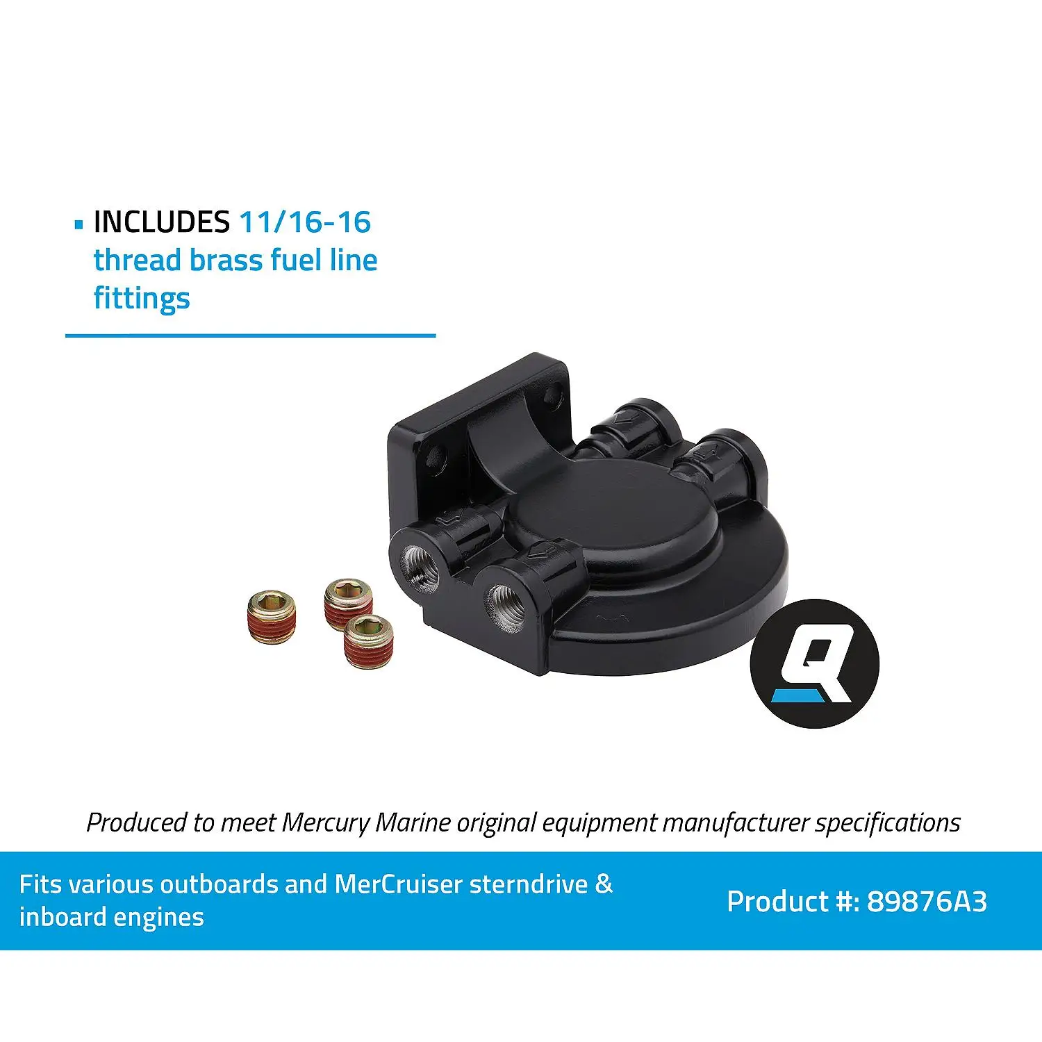 Quicksilver 89876A3 Water Separating Fuel Filter Bracket - Image 5