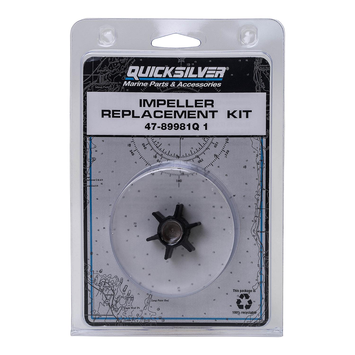 Quicksilver 89981Q1 Water Pump Repair Kit for Select Mercury and Mariner 8-9.9hp 4-Stroke Outboards w/ Standard Gear Case - Image 2