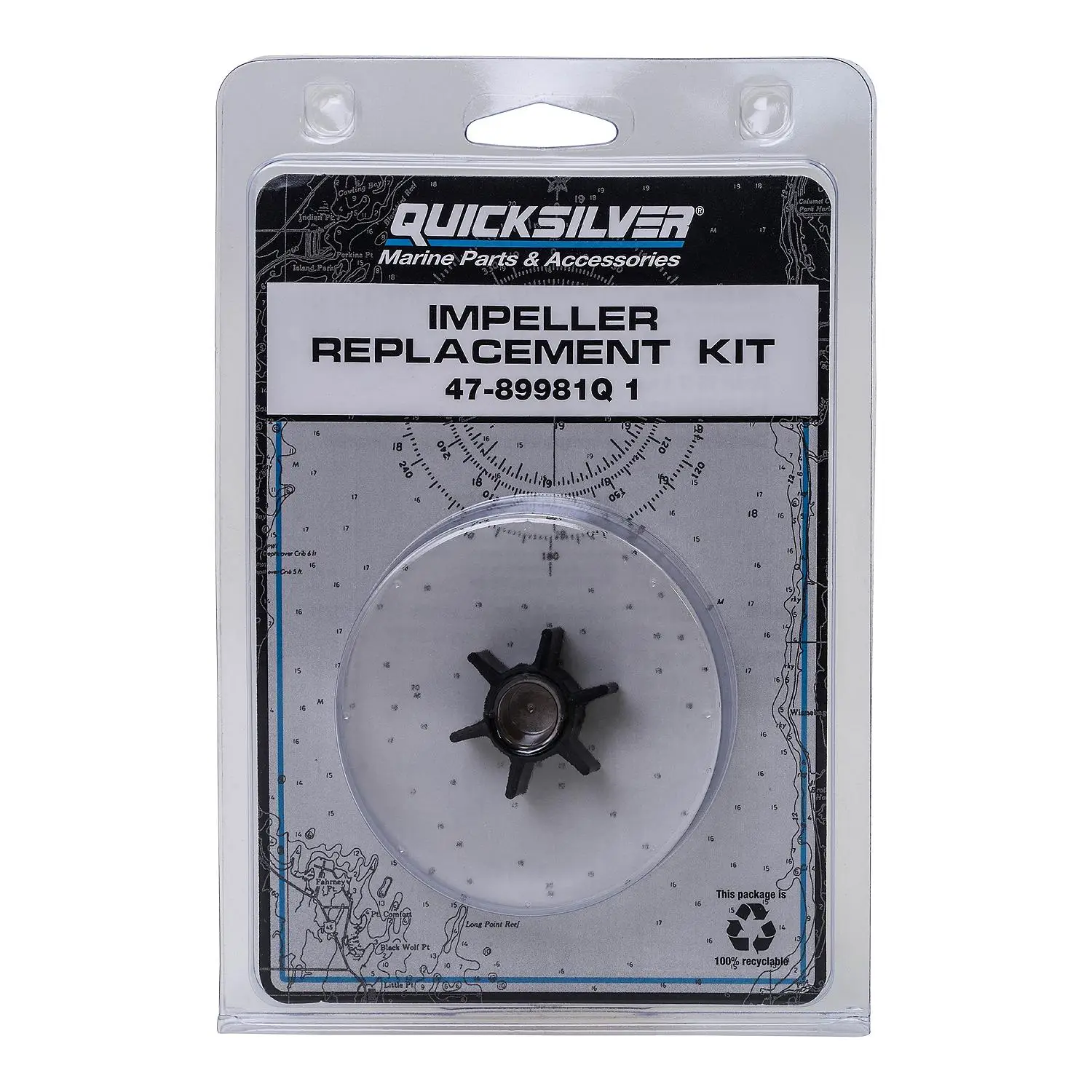 Quicksilver 89981Q1 Water Pump Repair Kit for Select Mercury and Mariner 8-9.9hp 4-Stroke Outboards w/ Standard Gear Case - Image 2