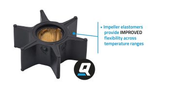 Quicksilver 89982 Water Pump Impeller for Vintage Mercury 2-Cycle 20hp Outboards