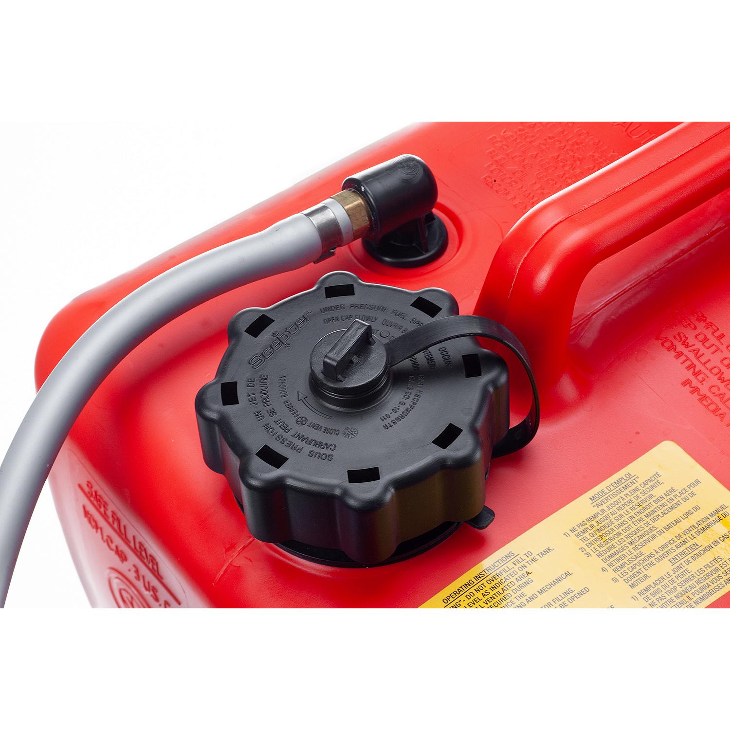 Quicksilver 8M0045692 Portable Marine Boat Fuel Tank w/ Fuel Demand Valve, 3.2 Gallon Capacity