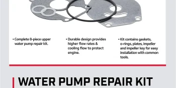 Mercury Water Pump Repair Kit 85089T4 for Mercury and Mariner 15-25hp TwoStroke Outboards