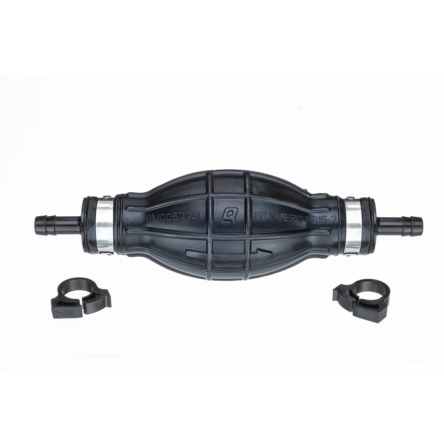 Quicksilver 8M0052975 Primer Bulb w/ 2 Hose Clamps for 1/4" (6.35mm) Fuel Lines - Image 4
