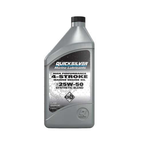 Quicksilver 25W-50 High Performance Synthetic Marine Engine Oil, 1 Qt.