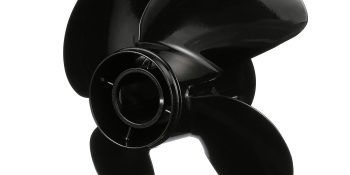 Quicksilver Nemesis 4-Blade Aluminum Propeller, 14″ Diameter x 17″ Pitch, Right Hand Rotation