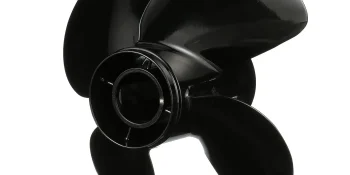 Quicksilver Nemesis 4-Blade Aluminum Propeller, 14″ Diameter x 17″ Pitch, Right Hand Rotation