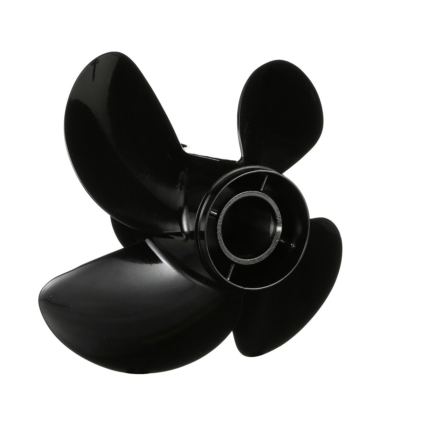 Quicksilver Nemesis 4-Blade Aluminum Propeller, 14″ Diameter x 21″ Pitch, Right Hand Rotation