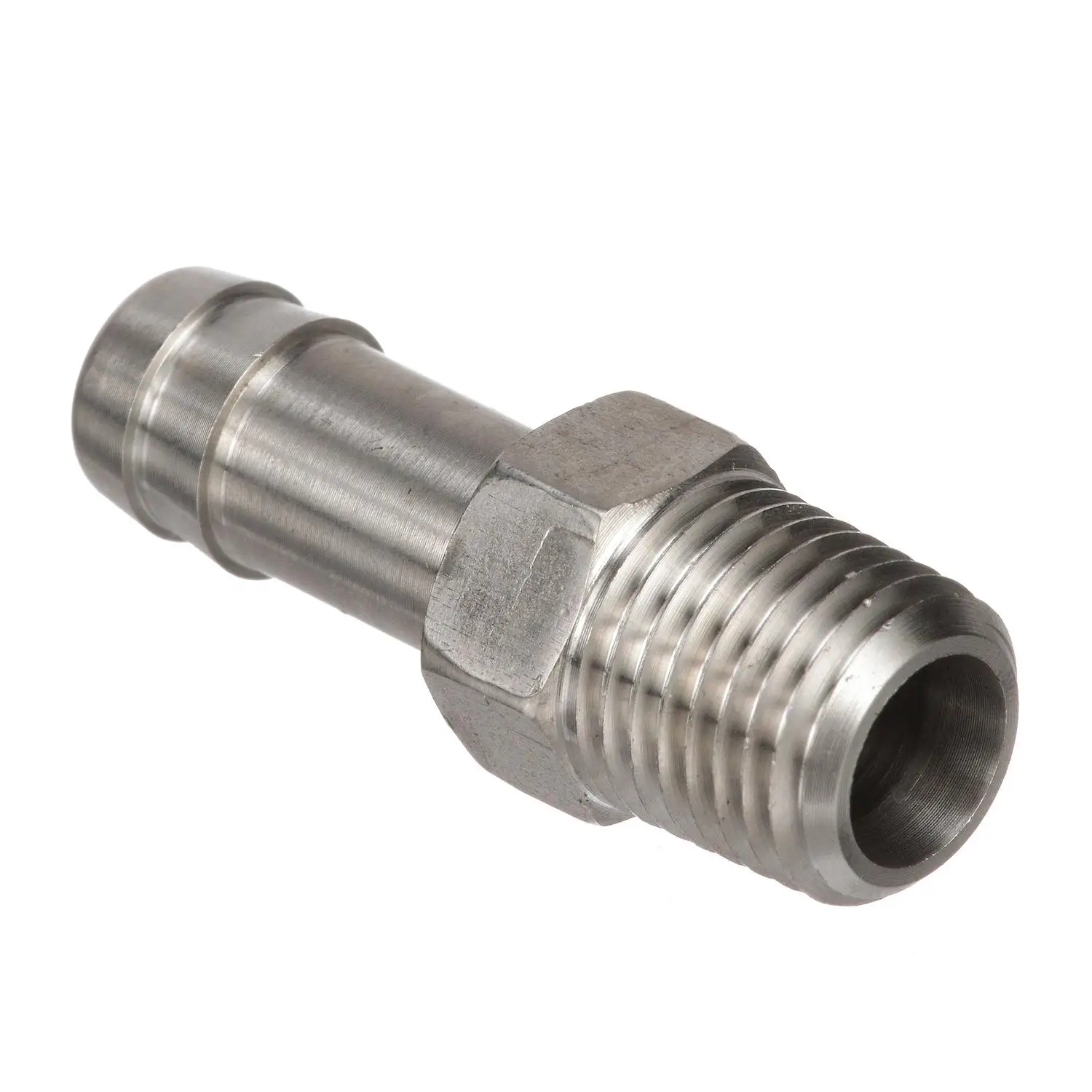 Quicksilver 8M0058419 Stainless Steel Fuel Tank 1/4″ NPT Thread Fitting w/ 5/16″ (8mm) Barb