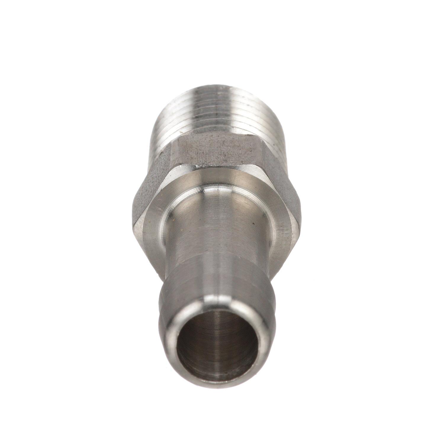 Quicksilver 8M0058419 Stainless Steel Fuel Tank 1/4" NPT Thread Fitting w/ 5/16" (8mm) Barb - Image 2
