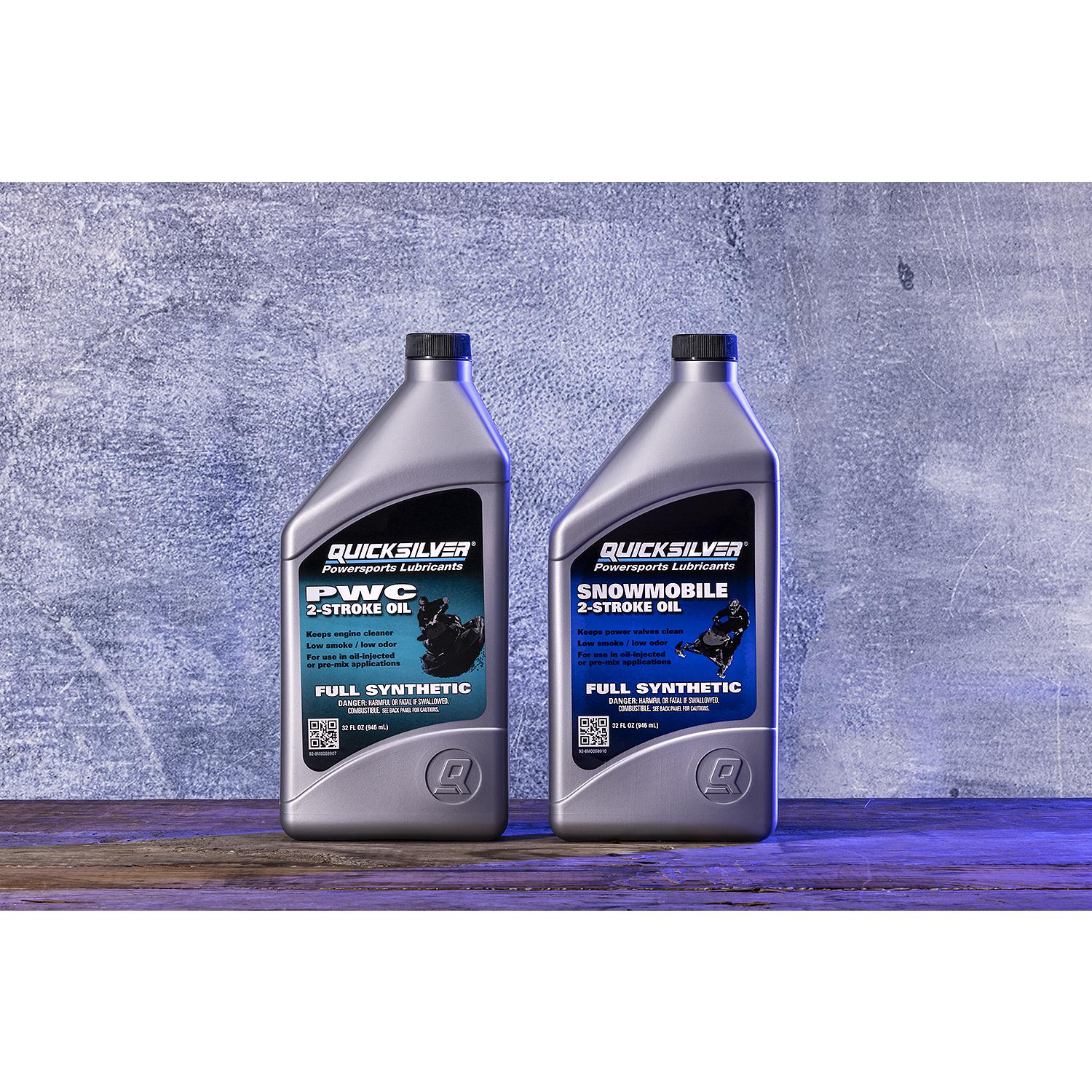 Quicksilver 8M0058910 Full Synthetic 2-Stroke Snowmobile Oil, 1 Qt. - Image 2