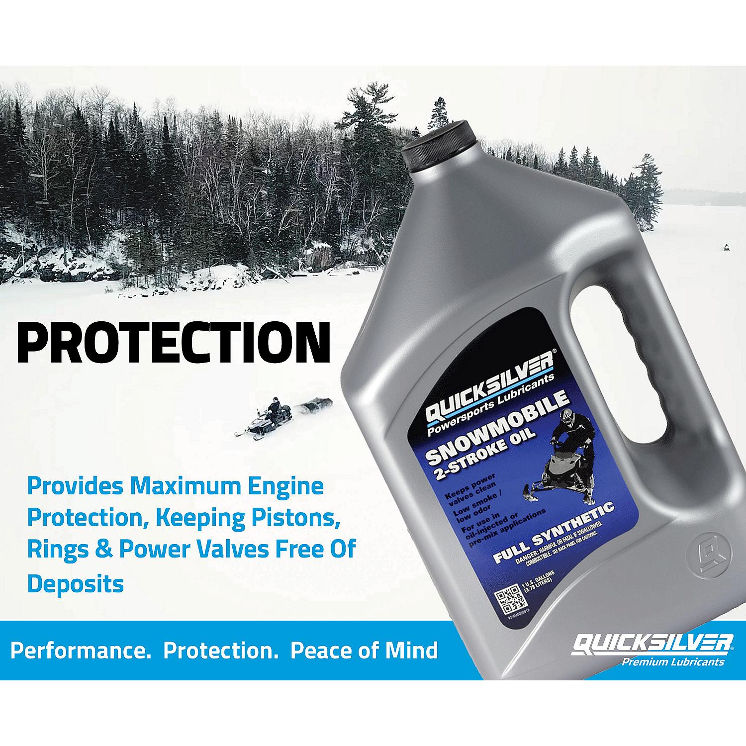 Quicksilver 8M0058912 Full Synthetic 2-Stroke Snowmobile Oil, 1 Gallon