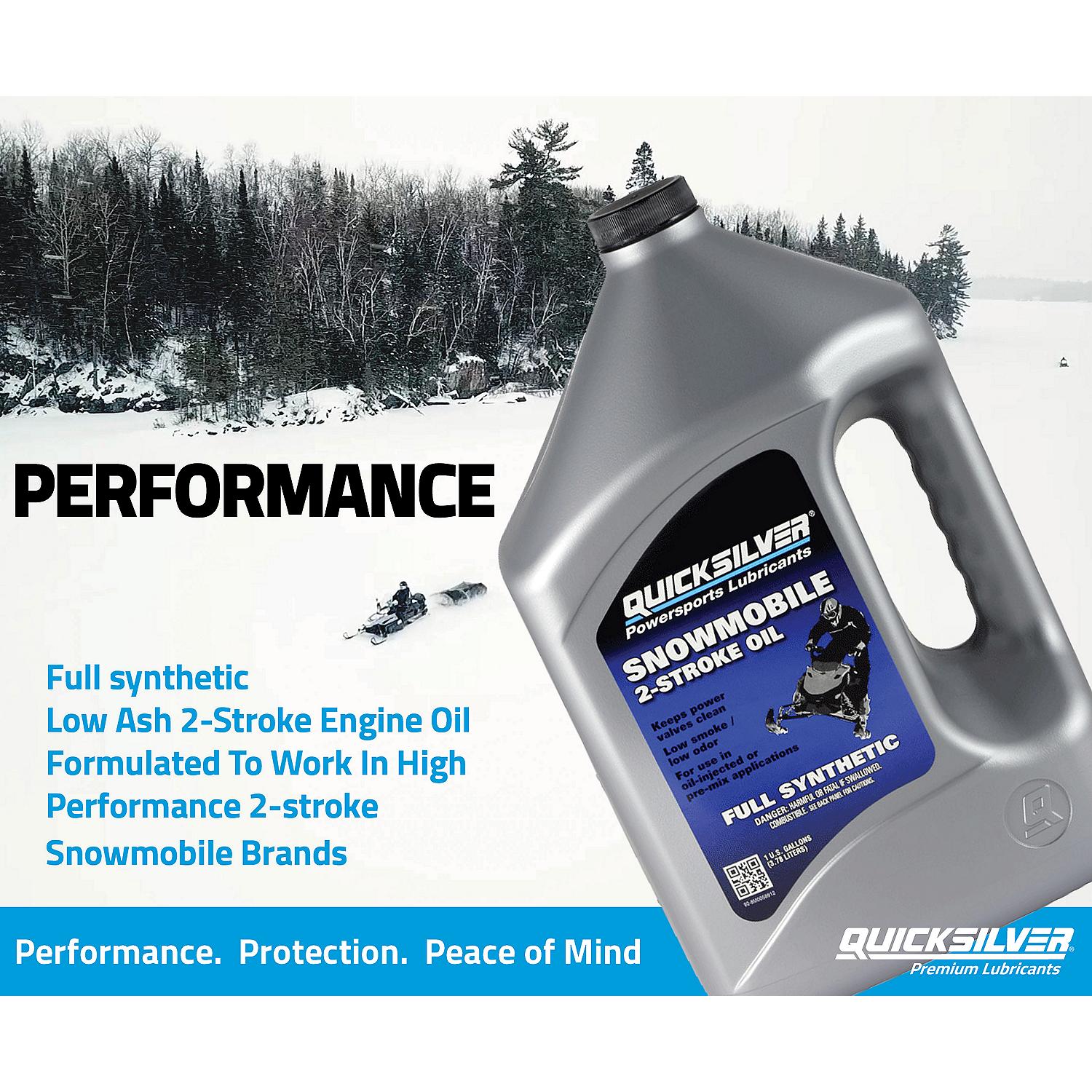 Quicksilver 8M0058912 Full Synthetic 2-Stroke Snowmobile Oil, 1 Gallon - Image 4