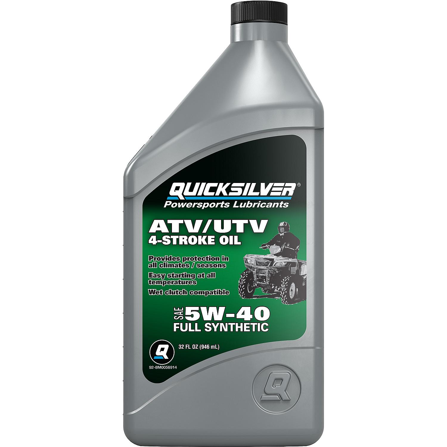 Quicksilver 8M0058914 5W-40 Full Synthetic 4-Stroke ATV Engine Oil, 1 Quart - Image 6