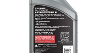 Quicksilver 10W-40 Full Synthetic Motorcycle Oil, 1 Quart
