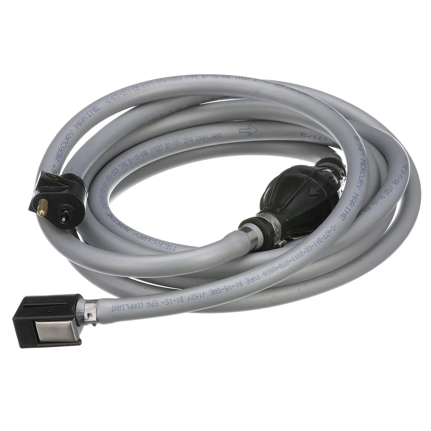 Quicksilver 8M0061089 Fuel Line Assembly, 9 Ft., w/ Primer Bulb & Connections