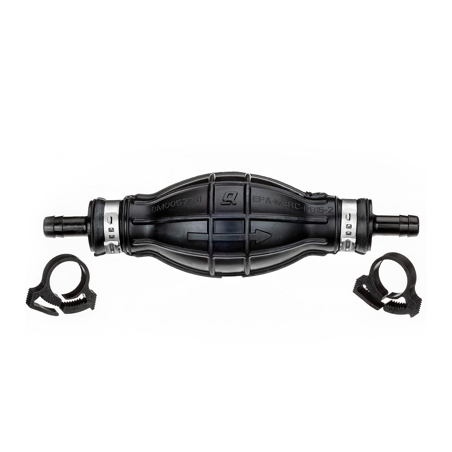 Quicksilver 8M0061875 Primer Bulb w/ 2 Hose Clamps for 5/16 In. (8mm) Fuel Lines - Image 3