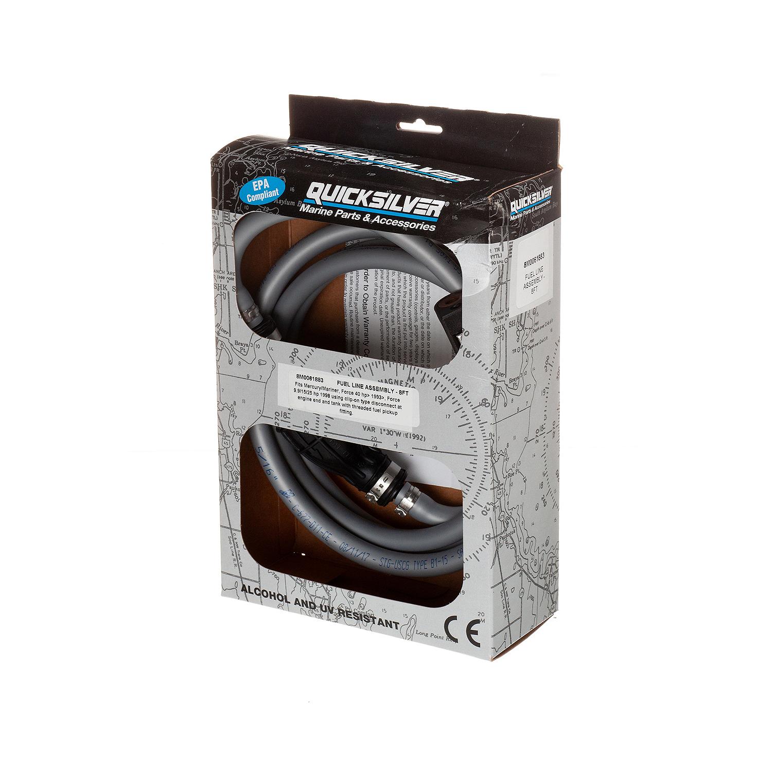 Quicksilver 8M0061883 Fuel Line Assembly, 8 Ft. Long w/ Primer Bulb - Image 3