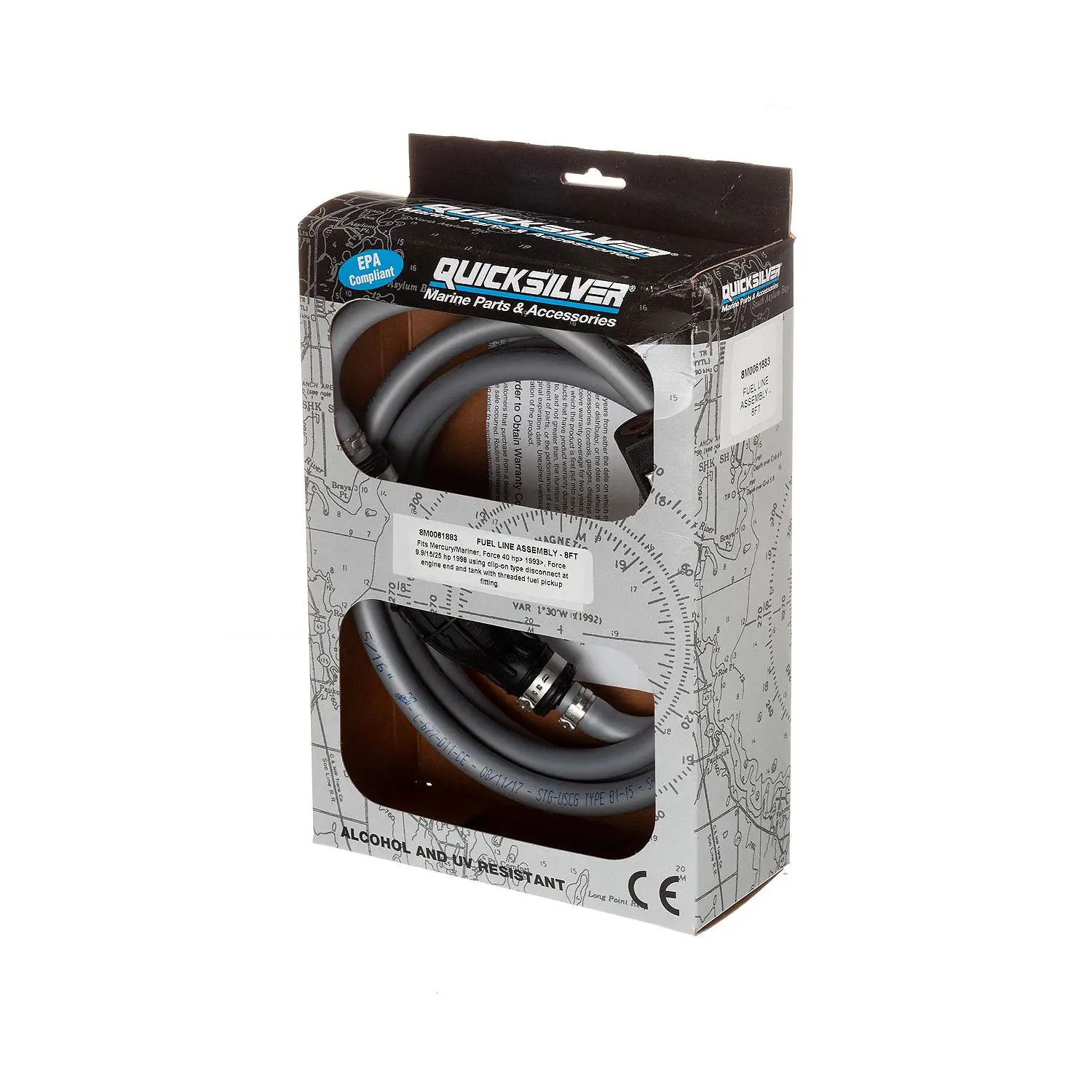 Quicksilver 8M0061883 Fuel Line Assembly, 8 Ft. Long w/ Primer Bulb - Image 3