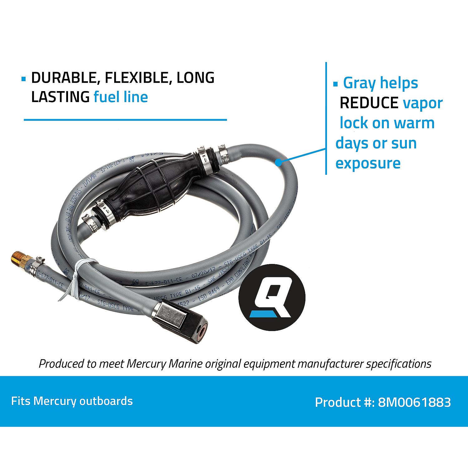 Quicksilver 8M0061883 Fuel Line Assembly, 8 Ft. Long w/ Primer Bulb - Image 7