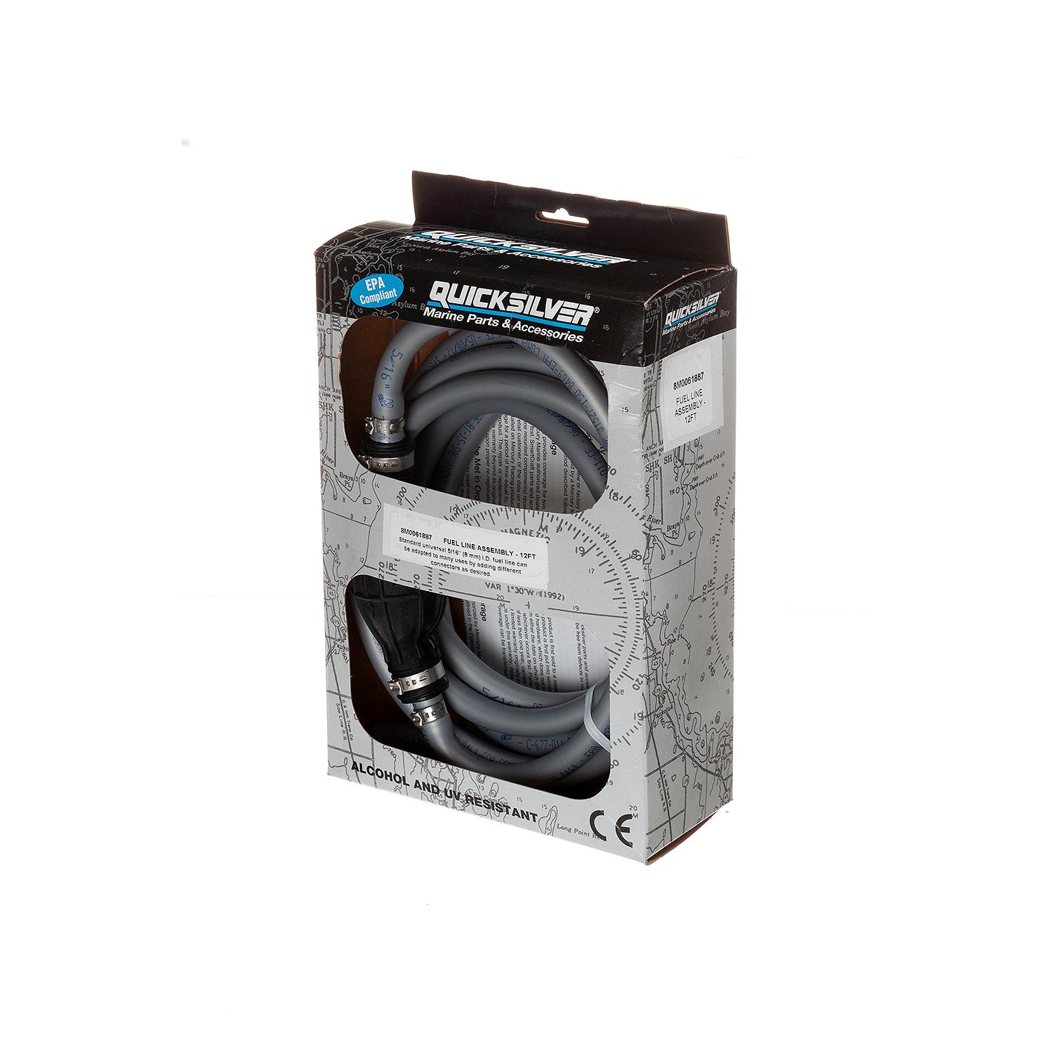 Quicksilver 8M0061887 Fuel Line Assembly, 12 Ft. Long w/ Primer Bulb - Image 4