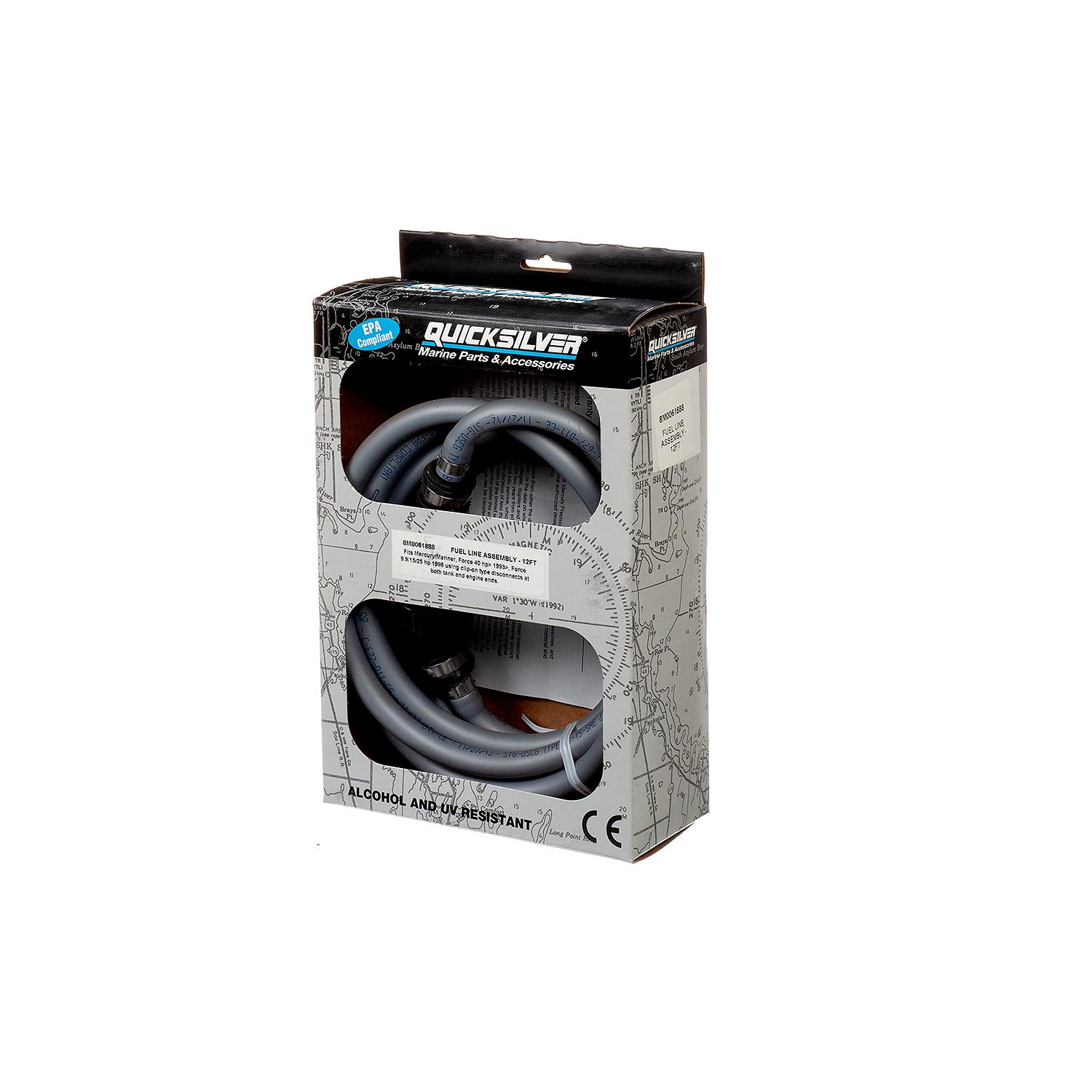 Quicksilver 8M0061888 Fuel Line Assembly, 12 Ft. Long w/ Primer Bulb - Image 2