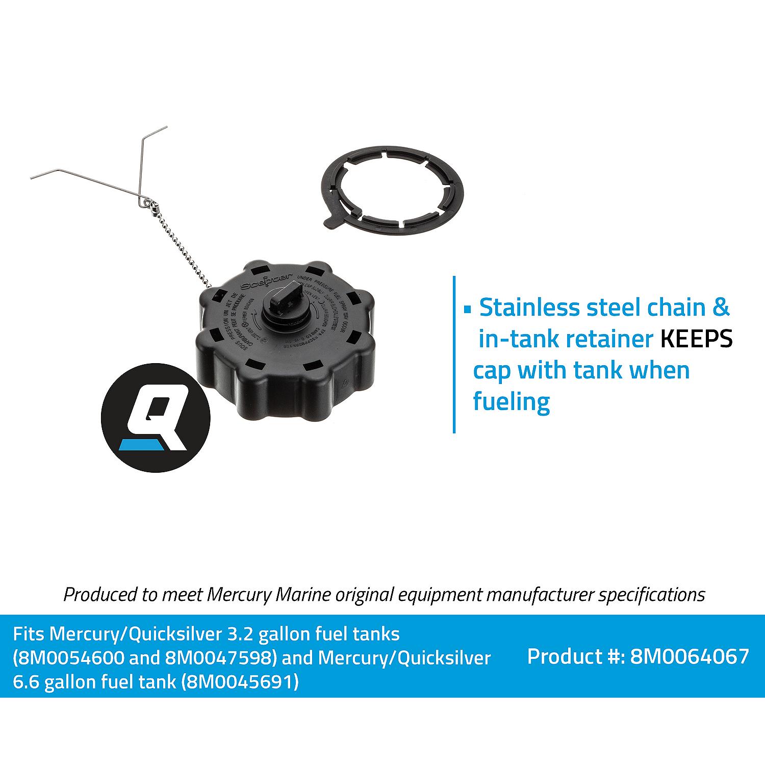 Quicksilver 8M0064067 Fuel Tank Replacement Diurnal Cap w/ In-Tank Retainer - Image 6