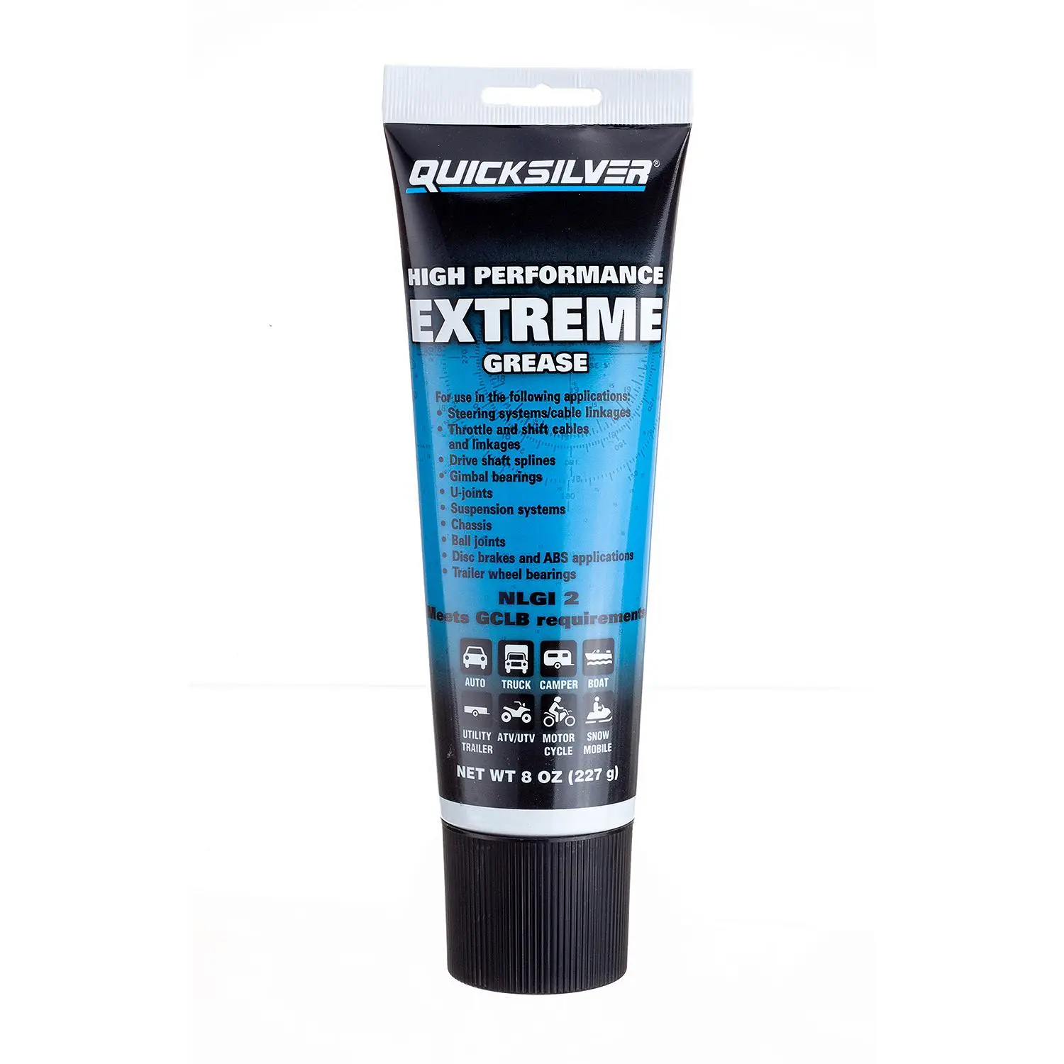 Quicksilver 8M0071838 High Performance Multi-Purpose Extreme NLGI 2 Marine Grease, 8 Oz. Tube