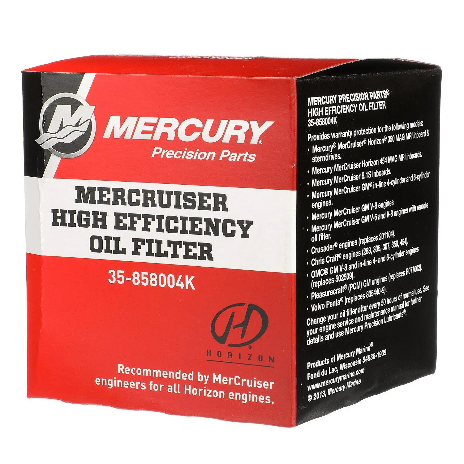 Mercury High Performance Oil Filter 858004K for MerCruiser Sterndrive and Inboard Engines - Image 2