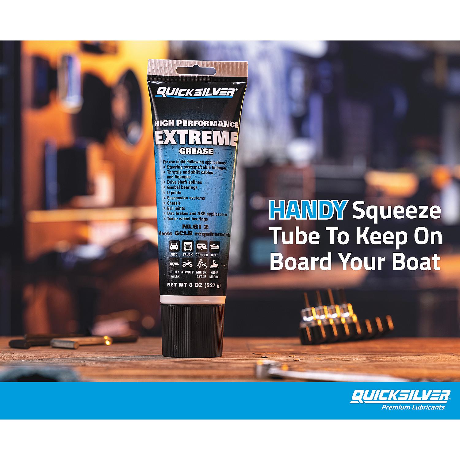 Quicksilver 8M0071838 High Performance Multi-Purpose Extreme NLGI 2 Marine Grease, 8 Oz. Tube - Image 9