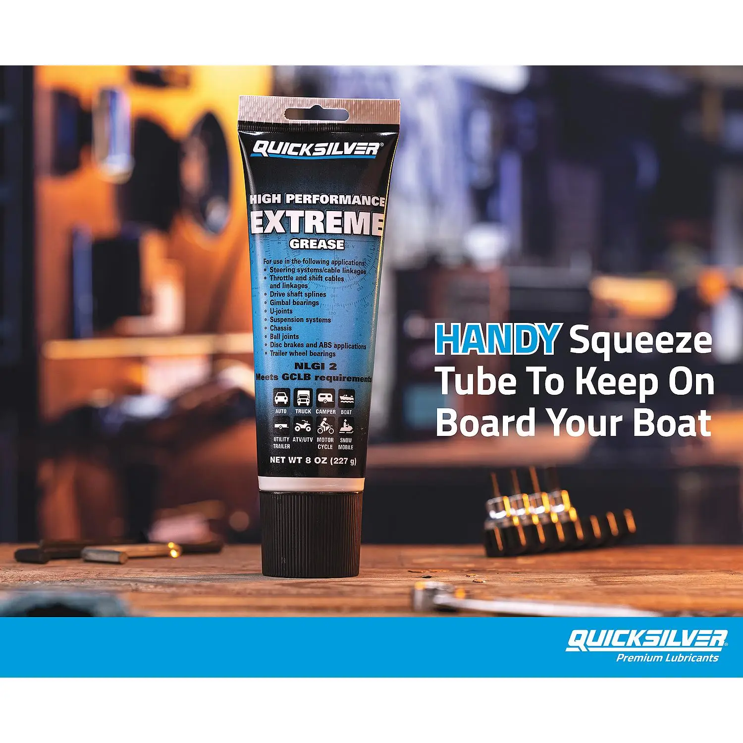 Quicksilver 8M0071838 High Performance Multi-Purpose Extreme NLGI 2 Marine Grease, 8 Oz. Tube - Image 9