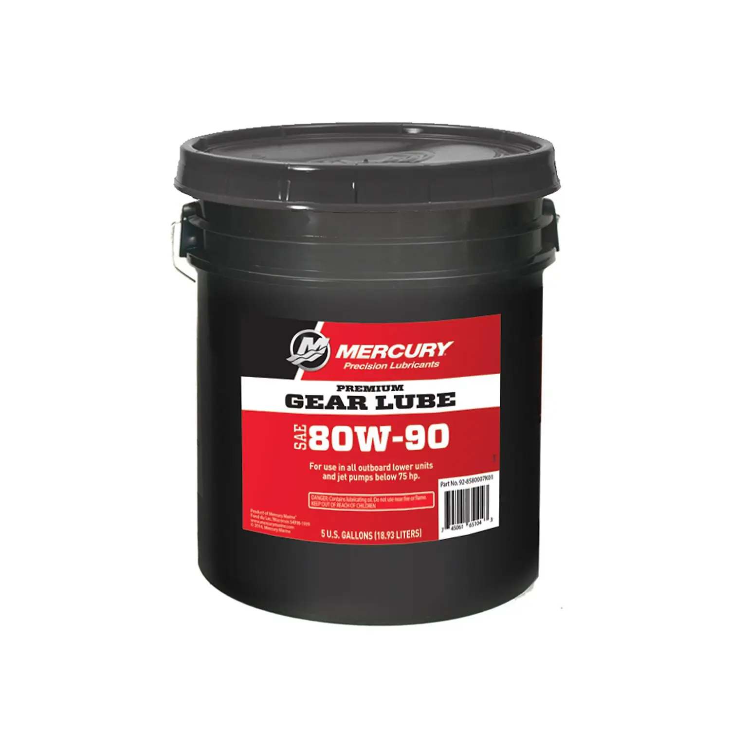 Mercury 858007K01 SAE 80W-90 Premium Gear Lube – 5 Gallon Pail