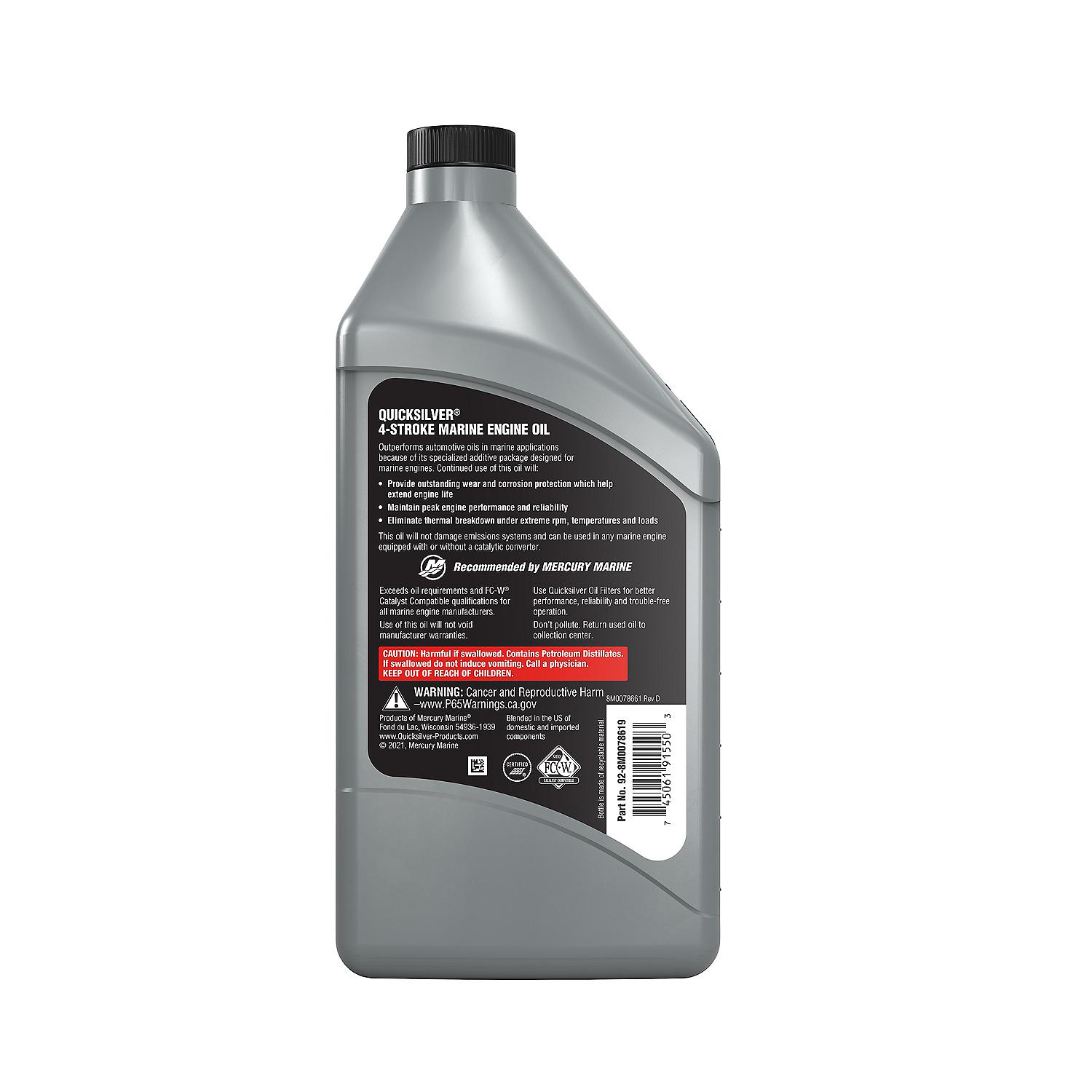 Quicksilver 25W-40 Marine Engine Oil, 1 Qt.