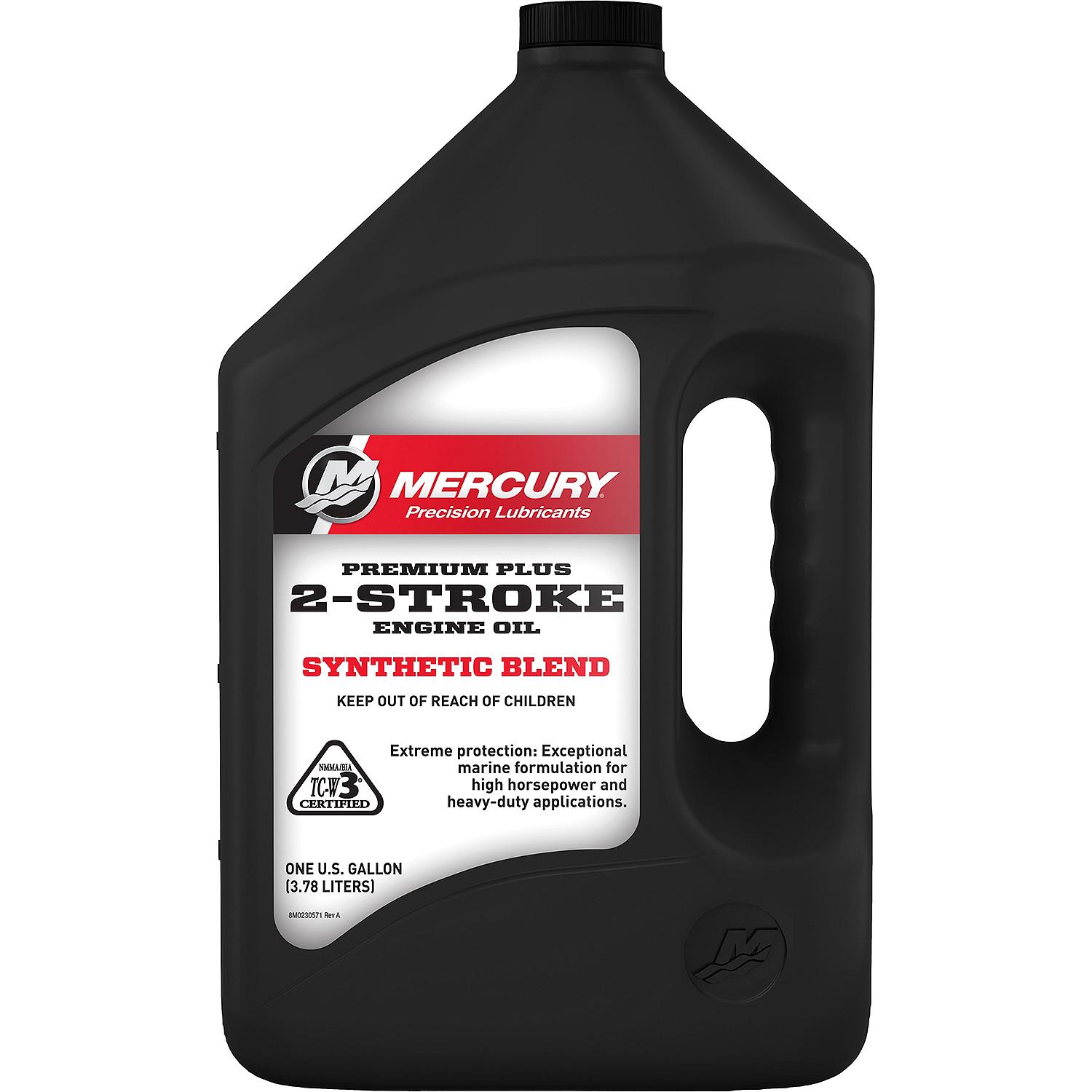 Mercury 858027K01 Premium Plus TC-W3 2-Stroke Marine Engine Oil Synthetic Blend for Outboards - 1 Gallon - Image 2