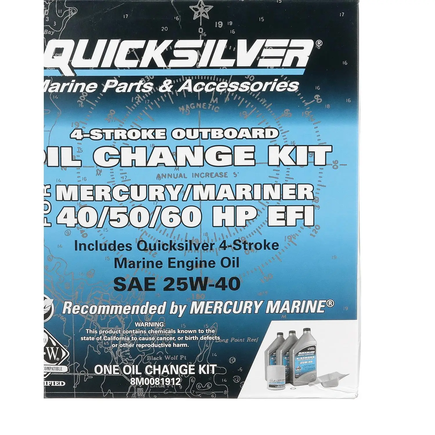 Quicksilver 25W-40 Oil Change Kit for 4-Stroke 40hp, 50hp and 60hp Mercury Outboards - Image 7