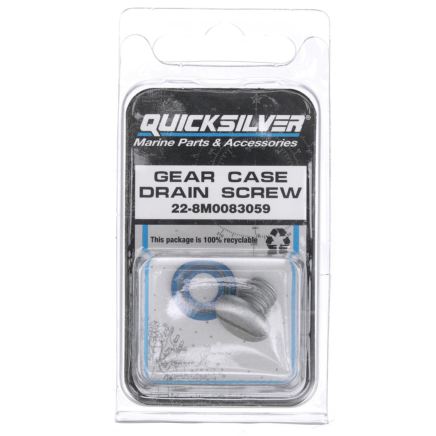 Quicksilver 8M0083059 Lower Unit Gear Lube Drain and Fill Hole Screw and Seal, Non-Magnetic - Image 3