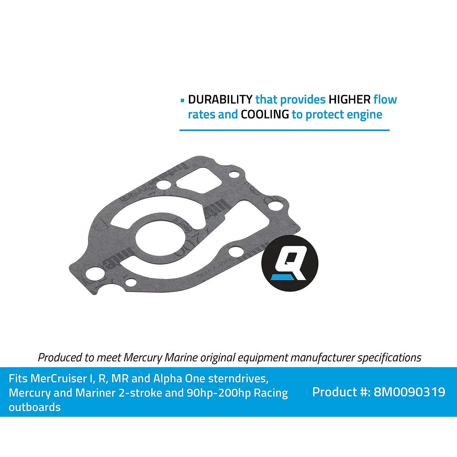 Quicksilver 8M0090319 Water Pump Gasket - Image 5