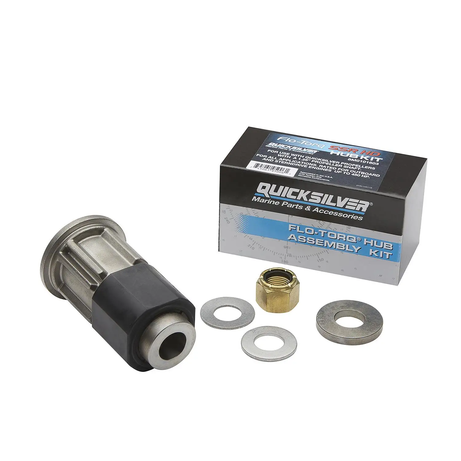 Quicksilver 8M0101603 Flo-Torq SSR HD Propeller Hub Kit Mercury 200-400hp 4-Stroke Outboards w/ 1.25 In. Diameter Prop Shaft - Image 6