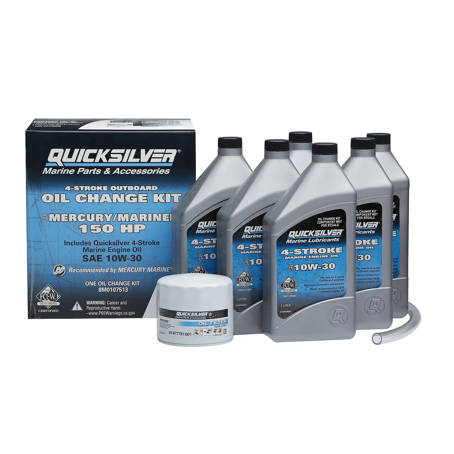 Quicksilver 10W-30 Oil Change Kit for 4-Stroke 150hp Mercury and Mariner Outboards - Image 3